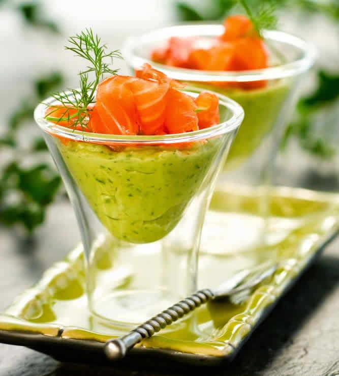 Verrine Avocat Au Saumon, Granité Citron Vert