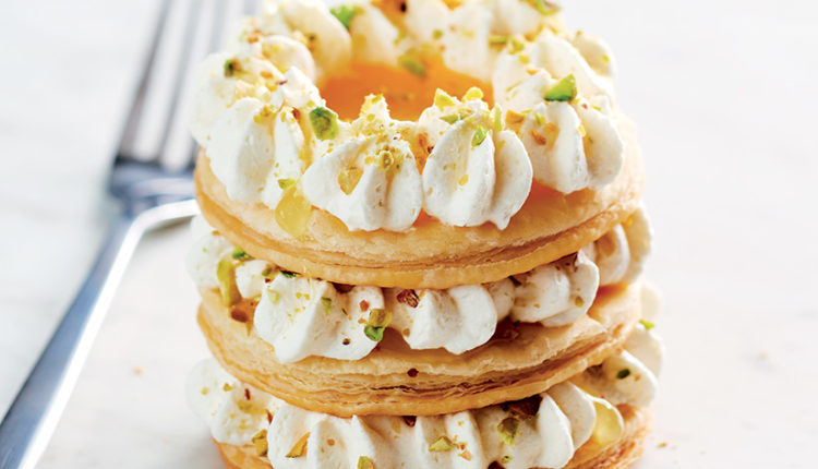Millefeuilles au citron et aux pistaches
