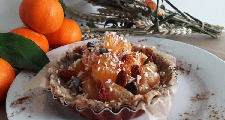 TARTELETTE- À -LA- CLÉMENTINE,- COMPOTE -DE -POMME -CRUE