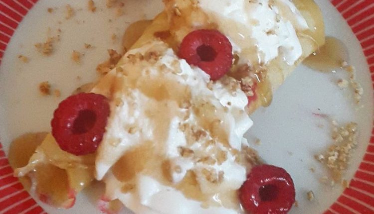 crêpes ultra Light framboises et noix de coco