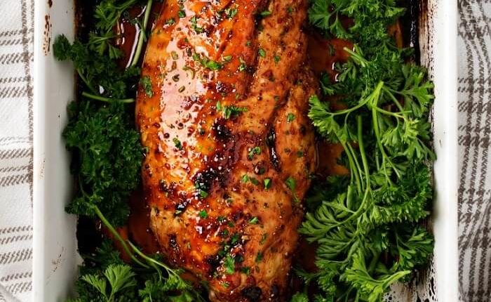 Filet de bœuf rôti au gingembre et au miel