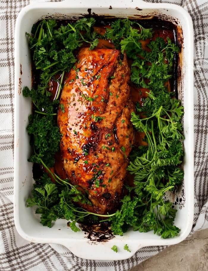 Filet de bœuf rôti au gingembre et au miel