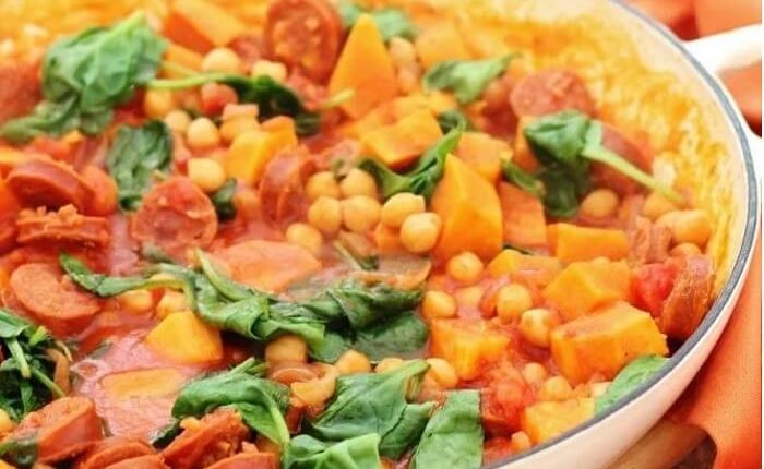 Ragoût de Jambon, de pois chiches et de patates douces