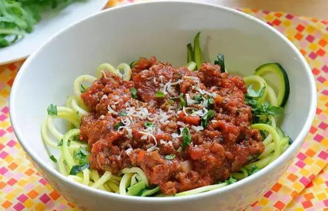 spaghetti courgette